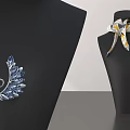 Elegant Swan Shaped Crystal Brooch Jewelry With Decorative Silk Scarf Accessory