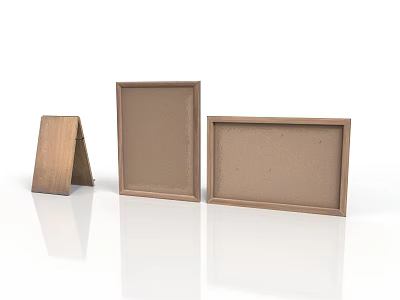 Classic Wooden Picture Frames For Home Decor With Various Sizes And Shapes 3d model
