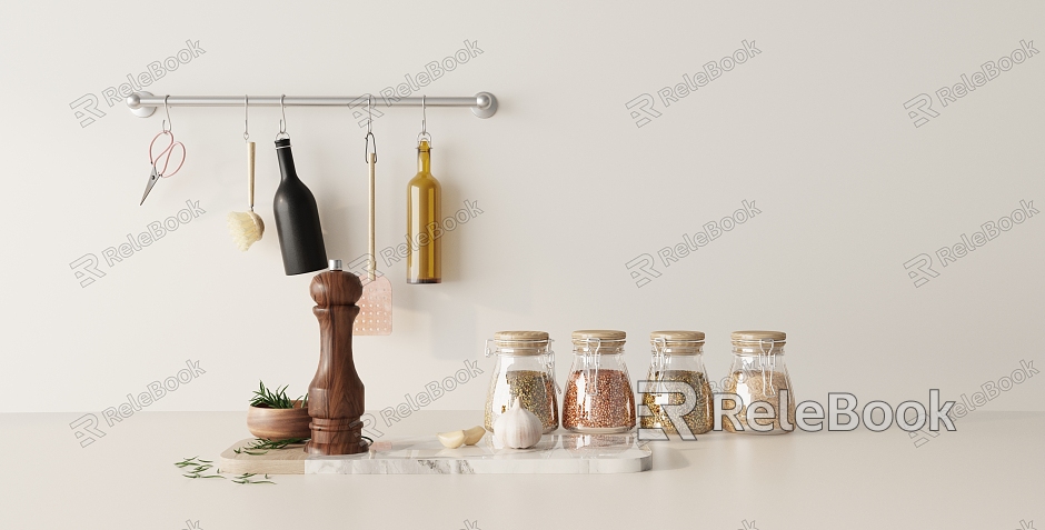 Modern kitchen supplies ornaments combination model