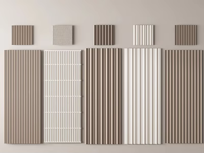 Wall Panels With Various Styles And Color Options For Modern Interior Decor 3d model