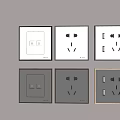 Socket smart embedded socket panel 3d model