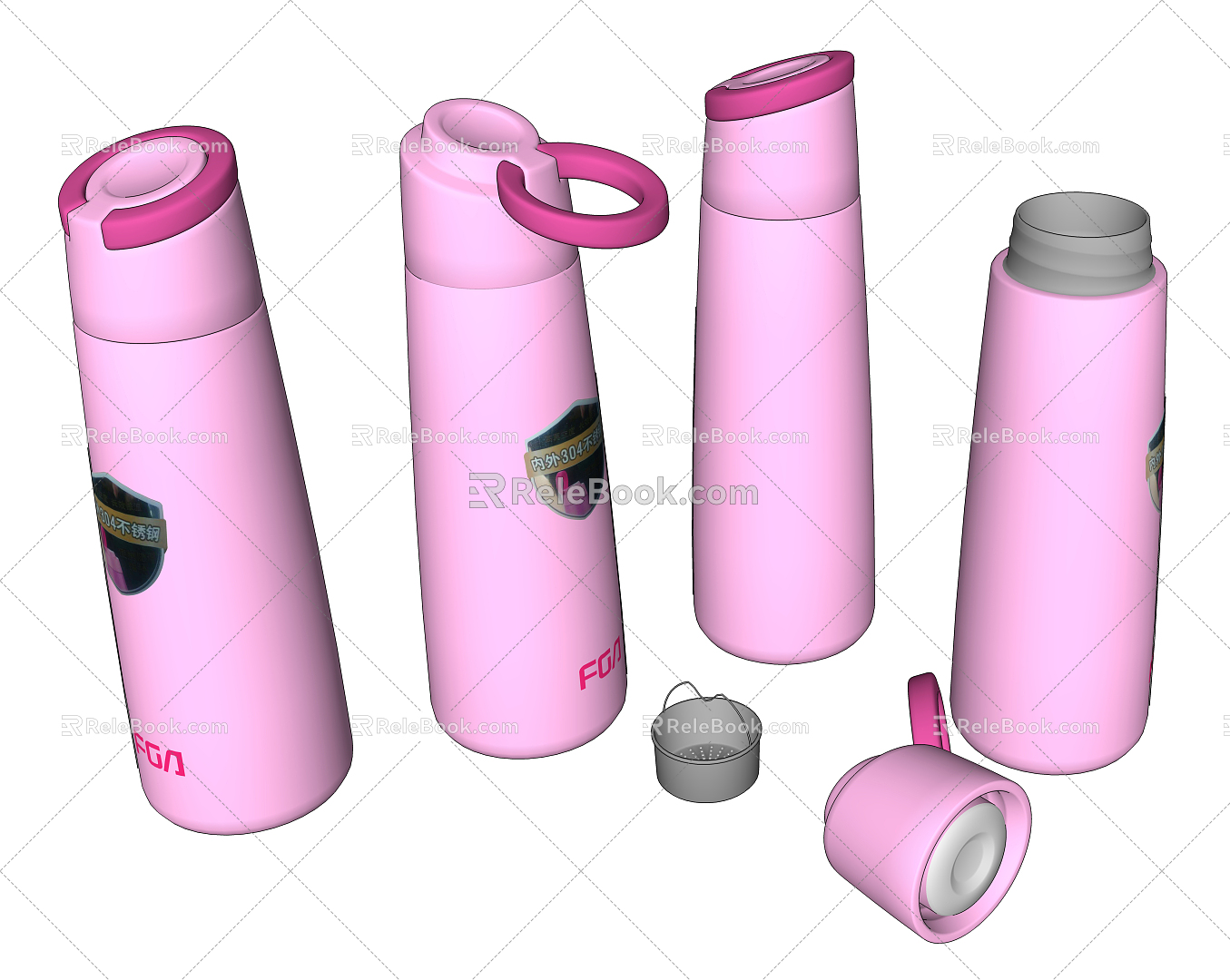 Modern thermos cup model