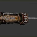 Heroic Warrior Character Wearing Leather Gauntlet With Claws Dagger For Beast Encounters