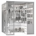 Modern Illuminated Fluted Glass Chest Of Drawers With Large Storage Space For Bedroom Closet