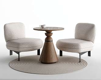 poltrona Quiet Leisure Tables and Chairs Negotiation Tables and Chairs Coffee Tables and Chairs 3d model