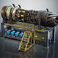 industrial LOFT engine aircraft engine 3d model