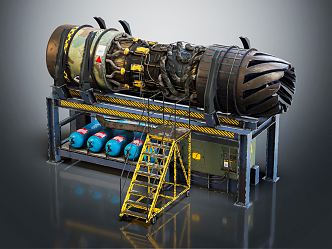 industrial LOFT engine aircraft engine 3d model