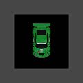 Green Racing Car with Shark Tooth Front Design Number 80 MOTUL and RCC Logos