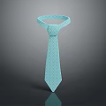 Light Blue Stylish Tie With Geometric Pattern For Daily Life Use Accessories 3d model