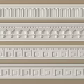 Various Plaster Molding Designs with Intricate Patterns for Interior Decor 3d model