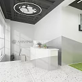 Spacious Modern Fitness Gym With Training Equipment Functional Turf Area And Large Windows