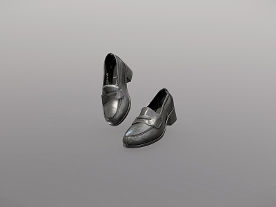 Modern Old Leather Shoes 3d model