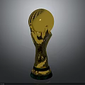 Trophy Inspired Golden Furniture Accent Piece For Modern Home Decor