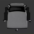Modern Office Chair With High Backrest Black Armrests And Silver Five Star Base