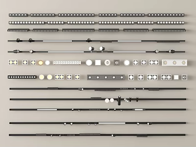 Various Styles of Modern Downlights and Spotlights for Home Ceiling Lighting Solutions 3d model