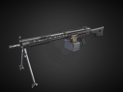 HK23e Light Machine Gun 3d model