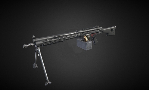 HK23e Light Machine Gun 3d model