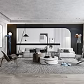 Modern Sofa Coffee Table Combination Sofa Coffee Table 3d model