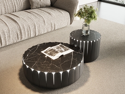 Round coffee table model