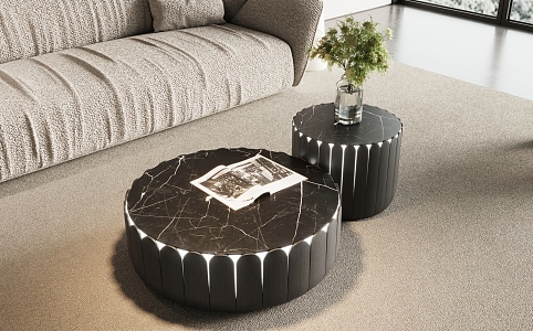 Round coffee table 3d model