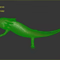 Golden Axolotl Sculpture With Shiny Body On Dark Background And Reflection