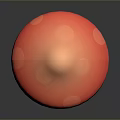 Red Gradient Mushroom With White Polka Dots And Pink Stem As Edible Food