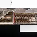 Modern Liquor Store Interior Design With Shelves Wine Bottles And White Counter