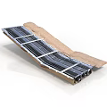 Foldable Cardboard Household Supplies With Black Strips And Support Structure