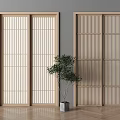 sliding door sliding door grid sliding door grid sliding door partition door grille sliding door 3d model