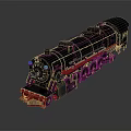 Vintage Steam Train With Black And Red Color Classic Body Design And Detailed Wheels