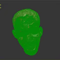 Golden Human Head Sculpture Showcasing Detailed Facial Features And Shiny Surface