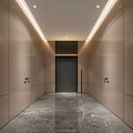 modern elevator hall elevator car 3d model