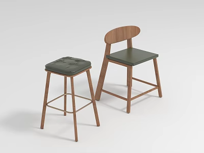 Log Bar Chair Combination 3d model
