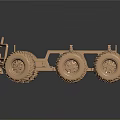 Off Road Car Model Featuring Large Tires Chassis Frame And Suspension System 3d model