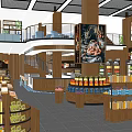 Modern Supermarket Department Store With Spacious Layout Organized Shelves And Varied Products