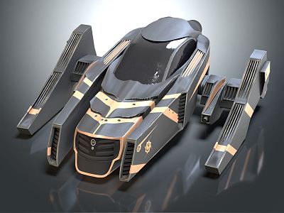 Modern Fighter Science Fiction Fighter 3d model