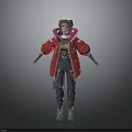 Stylish 3D Character Model Wearing Red Jacket Gray Pants And Green Boots