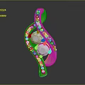 Elegant Golden Twisted Jewelry Pendant With Gemstones And Small Diamond Accents