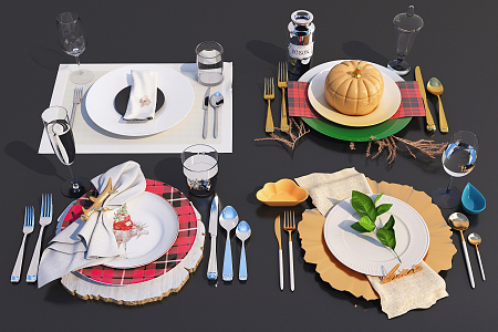 Modern Tableware 3d model