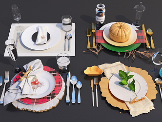 Modern Tableware 3d model