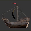 Chinese-style sailing ship ancient ship ancient warship large ancient ship ancient warship 3d model