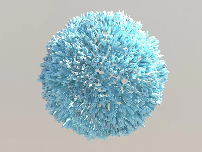 Blue Textured Spherical Sports Equipment Designed For Fitness Training And Massage Use 3d model