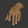 Elegant Golden Hand Jewelry With Bracelet And Finger Chain Decorations
