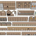Wooden Decorative Cabinets With Various Designs For Home Storage And Display Units