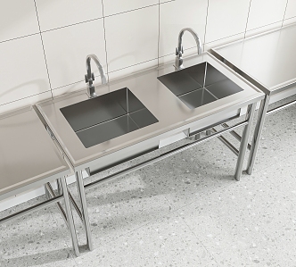 Modern dish basin kitchen and bathroom stainless steel sink 3d model