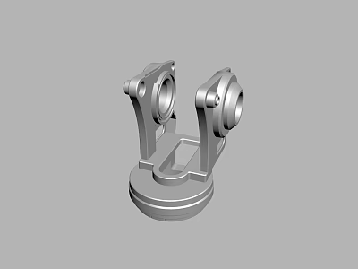 Mechanical Metal Component 3D Model With Symmetric Holes And Circular Base 3d model