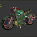 Green Vintage Motorcycle With Black Leather Seat And Modern Retro Design Details