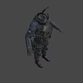 Dark Tactical Clothing With Protective Gear Multiple Pockets And Functional Design Elements 3d model