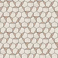 Modern Wall Design With White And Gold Hexagonal Tiles Pattern 3d model