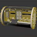 Subway Car Interior With White Seats Doors And Luggage Racks